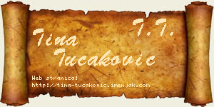Tina Tucaković vizit kartica